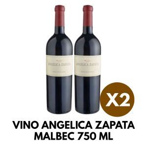 VINO ANGELICA ZAPATA MALBEC 750 ML X2 - Vista 1