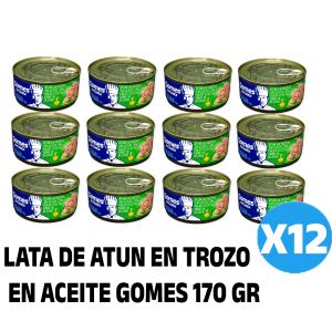 LATA DE ATUN EN TROZO EN ACEITE GOMES 170 GR X 12 UNIDADES - Vista 1