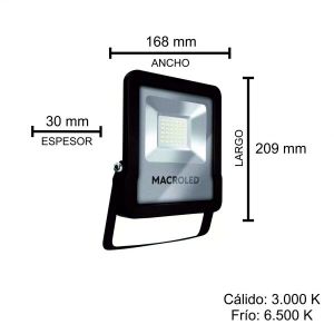 REFLECTOR LED SMD 30W IP65 MACROLED - Vista 4