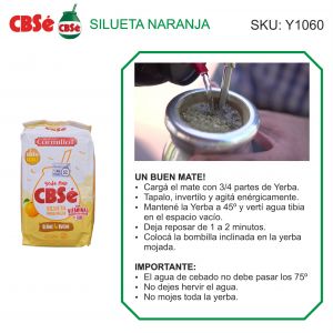 YERBA CBSE SILUETA NARANJA 500 GR X 6 UNIDADES - Vista 3