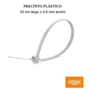 PRECINTO DE NYLON 4.8MM X200MM - BLANCO X 100 UNIDADES INTECK - Vista 4