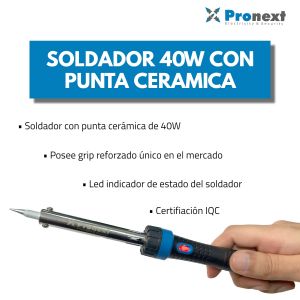 SOLDADOR 40W CON PUNTA CERAMICA PRONEXT - Vista 1