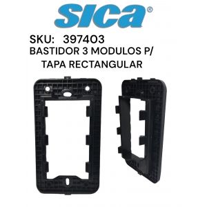 BASTIDOR 3 MODULOS P/TAPA RECTANGULAR SICA LIFE - Vista 1