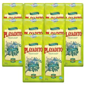 YERBA PLAYADITO C/HIERBAS 500 GR X 10 UNIDADES