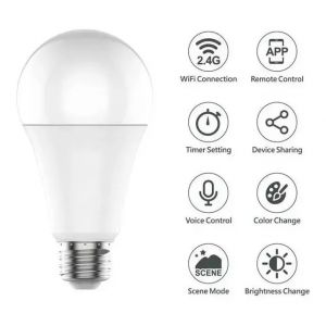 LAMPARA BULBO SMART LED 9W WIFI RGB CANDELA - Vista 4