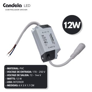 DRIVER PARA PANEL 12W 110MA CANDELA - Vista 3