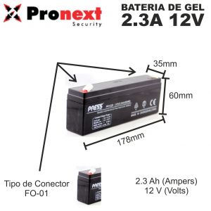 BATERIA DE GEL DE 12V 2.3 AH PRESS - Vista 1