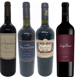 VINO TRUMPETER MALBEC + RUTINI CABERNET MALBEC + LUIGI BOSCA MALBEC + DV CATENA CABERNET MALBEC