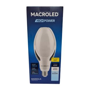 LAMPARA HIGHPOWER LED 40W E27 MAGNOLIA PVC/ALUM MACROLED - Vista 1