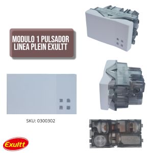 MODULO 1 PULSADOR (1 MODULO) LINEA PLEIN EXULTT - Vista 4