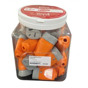 PACK X35 FICHA HEMBRA AXIAL NARANJA EN CARAMELERA