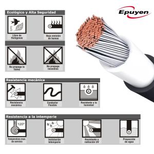 CABLE SOLAR FOTOVOLTAICO 1 X 10 MM X METRO EPUYEN - Vista 1