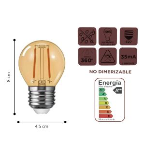 LAMPARA LED GOTA FILAMENTO 4W CANDELA - Vista 4