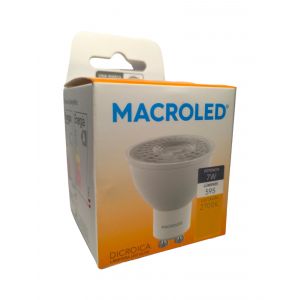 LAMPARA DICROICA LED 7W GU10 DE PVC MACROLED - Vista 1