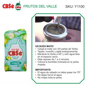 PAQUETE YERBA CBSE FRUTOS DEL VALLE 500 GR - Vista 3