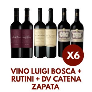 VINO LUIGI BOSCA + RUTINI + DV CATENA ZAPATA CAJA X 6 - Vista 1