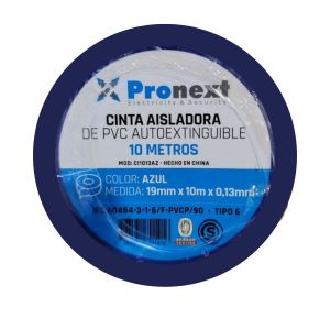 CINTA AISLADORA 10M 0.13MM*19MM PRONEXT