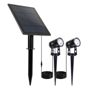 ESTACA SOLAR REDONDA X2 - 2W FRIA (B/20) IP65 CANDELA