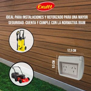 CAPSULADA EXTERIOR MEMBRANA TOMACORRIENTE DOBLE EXULTT URBANA - Vista 3