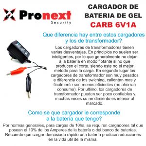 CARGADOR DE BATERIA DE GEL 6V 1 AMP C/ CORTE AUTOMATICO - Vista 2