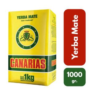 YERBA MATE CANARIAS 1KG X 3 UNIDADES + EDULCORANTE HILERET MATE LIQUIDO 200 ML - Vista 1