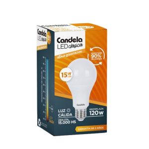 LAMPARA BULBO LED A60 15 WATT CANDELA - Vista 4