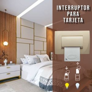 SET ARMADO INTERRUPTOR PARA TARJETA 3 MODULOS LINEA PLEIN ENIGMA BEIGE EXULTT - Vista 4