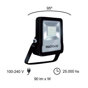 REFLECTOR LED SMD 20W IP65 MACROLED - Vista 5