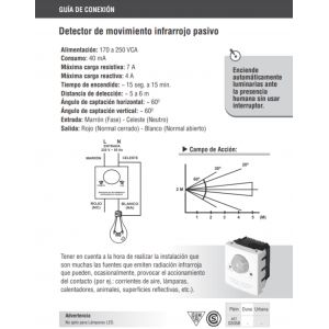 MODULO DETECTOR DE MOVIMIENTO 2 MODULOS 10A RES 4A REA LINEA URBANA EXULTT - Vista 4