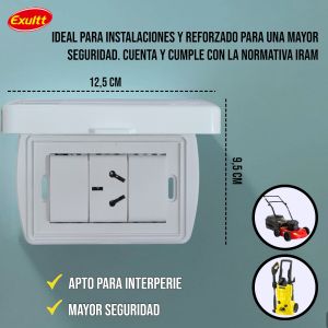 TAPA CAPSULADA EXTERIOR RIGIDA + 1 TOMA ESPECIAL EXULTT URBANA - Vista 3