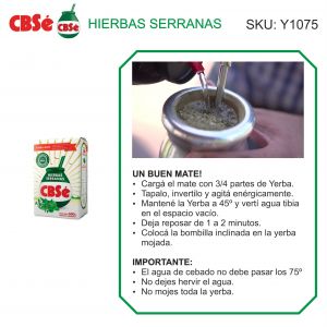 PAQUETE YERBA CBSE TRADICIONAL 500 GR - Vista 3