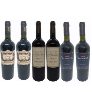 VINO 2 RUTINI CABERNET MALBEC + 2 DV CATENA CABERNET MALBEC + 2 TRUMPETER MALBEC