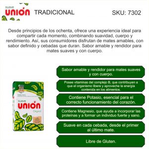 PAQUETE YERBA UNION 4 FLEX 500 GR - Vista 1