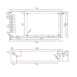 FUENTE LED SWITCHING 12V 8A 100W IP20 POWER SWITCH - Vista 2