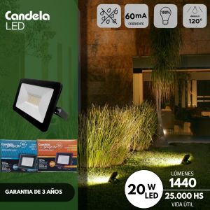 REFLECTOR LED 20W EXTERIOR CANDELA - Vista 7