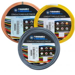 CABLE UNIPOLAR 1 MM X 100M PACK X 3 COLORES (GRIS - NARANJA - AMARILLO)