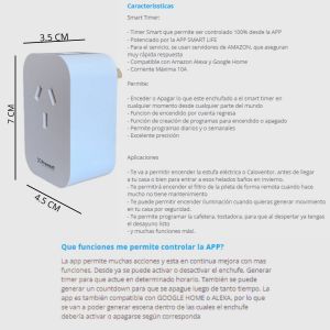 TIMER INTERRUPTOR ENCHUFABLE DIGITAL WIFI SMART 10A PRONEXT - Vista 3