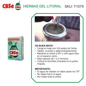 PAQUETE YERBA CBSE HIERBAS DEL LITORAL 500 GR X 6 UNIDADES - Vista 3