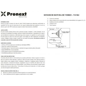 SENSOR ROTURA DE VIDRIO 9-16V CD CON LED INDICADOR PRONEXT - Vista 3