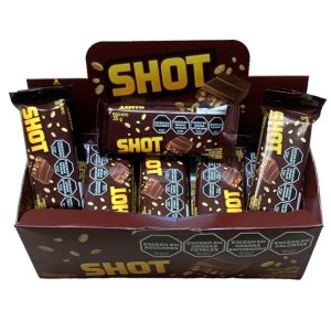 CAJA CHOCOLATE BLOQUE SHOT 35 GR X 36 UNIDADES