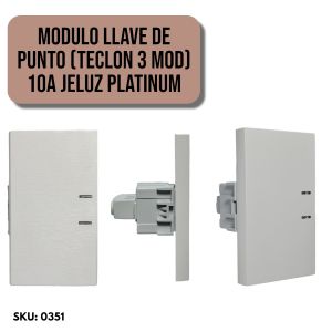 MODULO LLAVE DE PUNTO (TECLON 3 MOD) 10A JELUZ PLATINUM - Vista 5