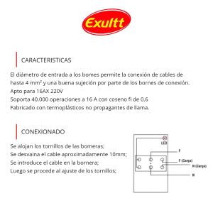 SET ARMADO INTERRUPTOR PARA TARJETA 3 MODULOS LINEA DUNA EXULTT - Vista 2