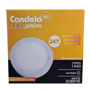 PANEL LED 24W REDONDO APLICAR CANDELA - Vista 3