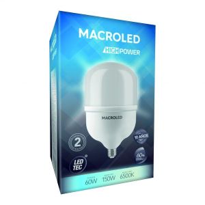 LAMPARA GALPONERA LED 60W E27 PVC MACROLED - Vista 3