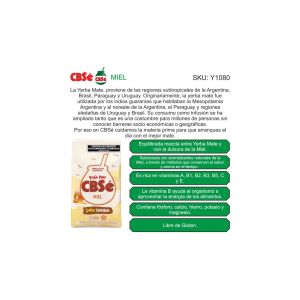 YERBA CBSE MIEL 500 GR X 12 UNIDADES - Vista 2