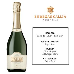 VINO ESPUMANTE CALLIA CHAMPAGNE EXTRA BRUT 750 CC - Vista 2