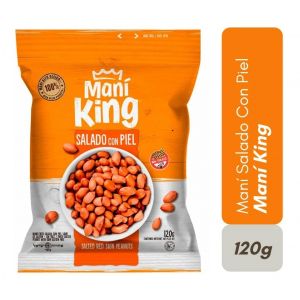 MANI FRITO SALADO MANI KING CON PIEL 120 GR - Vista 1