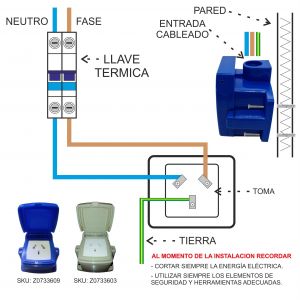 CAJA CAPSULADA EXTERIOR 1 TOMA 10 AMP ESPECIAL C/ TAPA EXTERIOR EXULTT - Vista 2