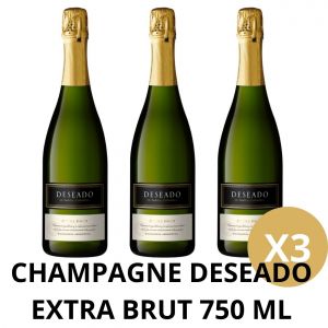 CHAMPAGNE DESEADO EXTRA BRUT 750 ML X 3 BOTELLAS - Vista 1