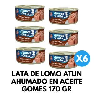 LATA DE LOMO ATUN AHUMADO EN ACEITE GOMES 170 GR X 6 UNIDADES - Vista 1